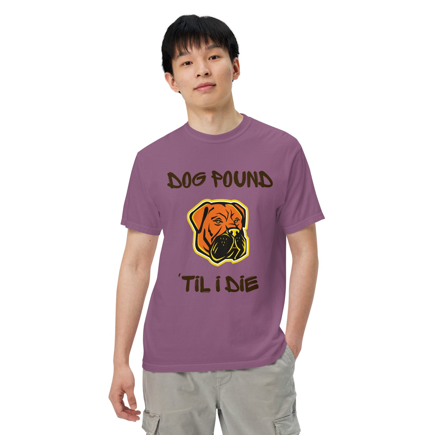 Cleveland Browns Dog Pound 'Til I Die Men’s garment-dyed heavyweight t-shirt