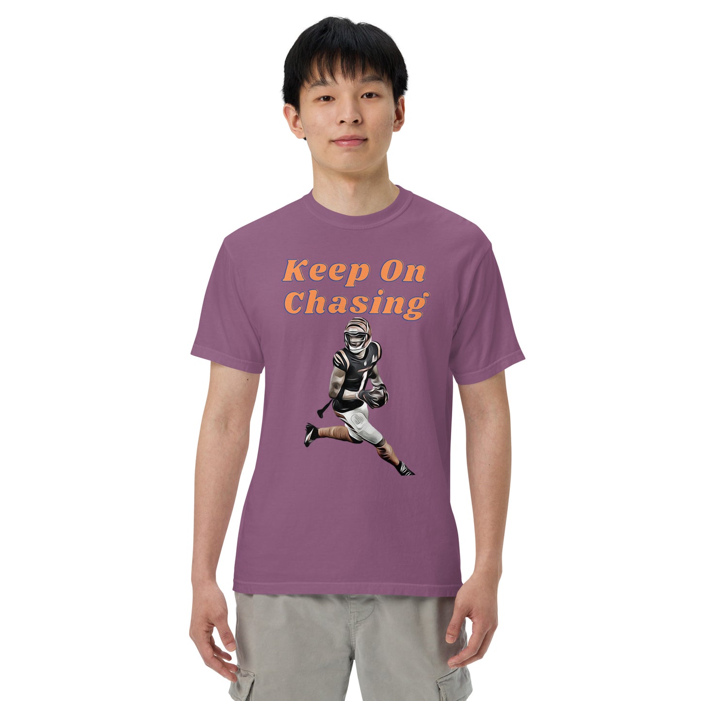 Keep On Chasing garment-dyed heavyweight t-shirt