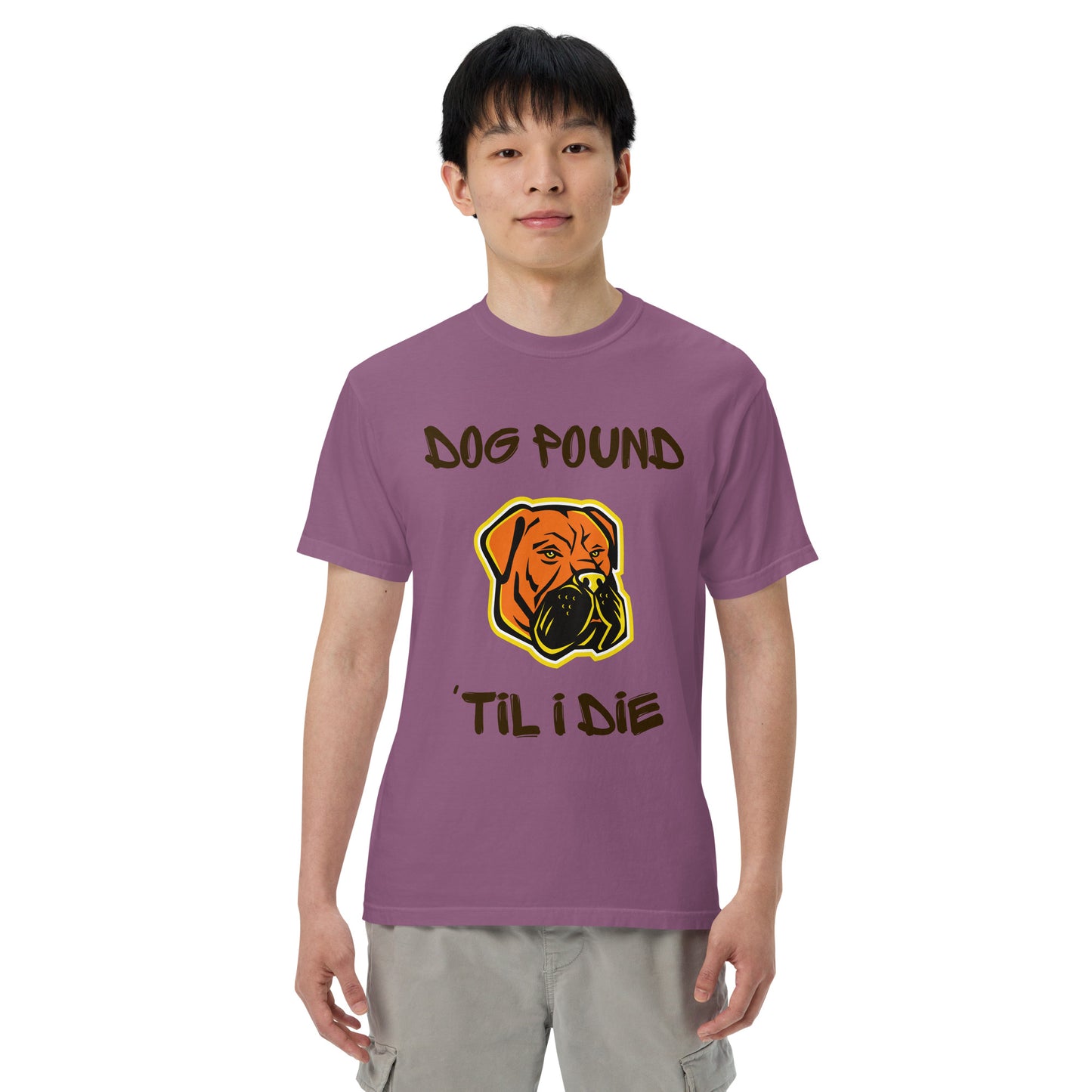 Cleveland Browns Dog Pound 'Til I Die Men’s garment-dyed heavyweight t-shirt
