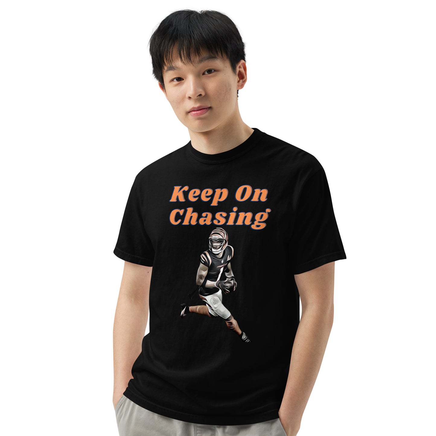 Keep On Chasing garment-dyed heavyweight t-shirt