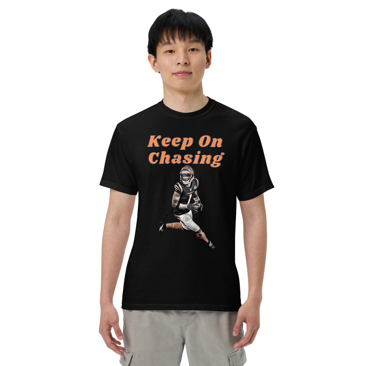 Keep On Chasing garment-dyed heavyweight t-shirt