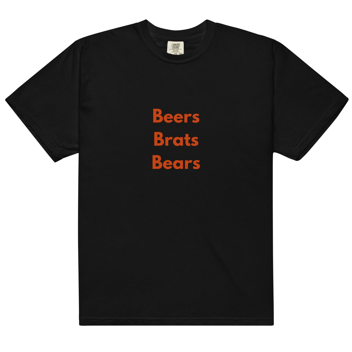 Chicago Bears Beers Brats Men’s garment-dyed heavyweight t-shirt