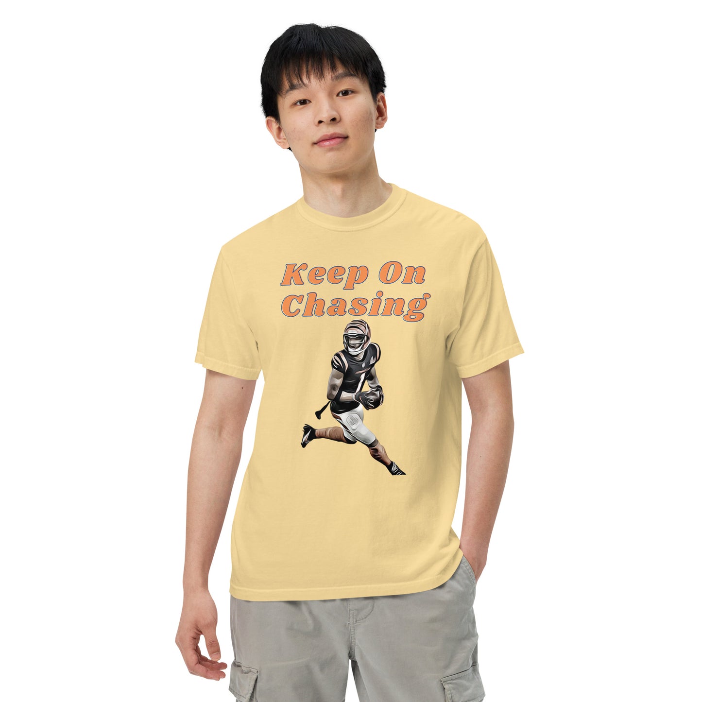 Keep On Chasing garment-dyed heavyweight t-shirt