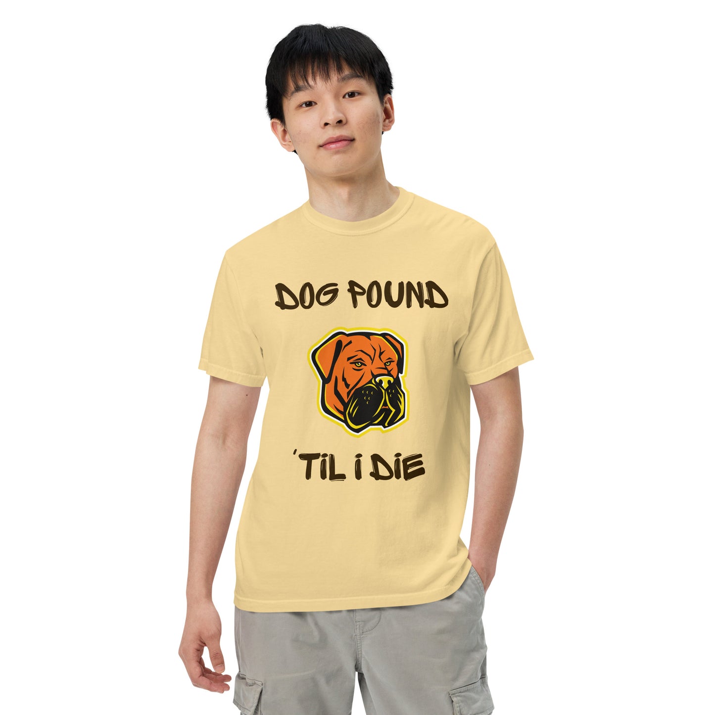 Cleveland Browns Dog Pound 'Til I Die Men’s garment-dyed heavyweight t-shirt