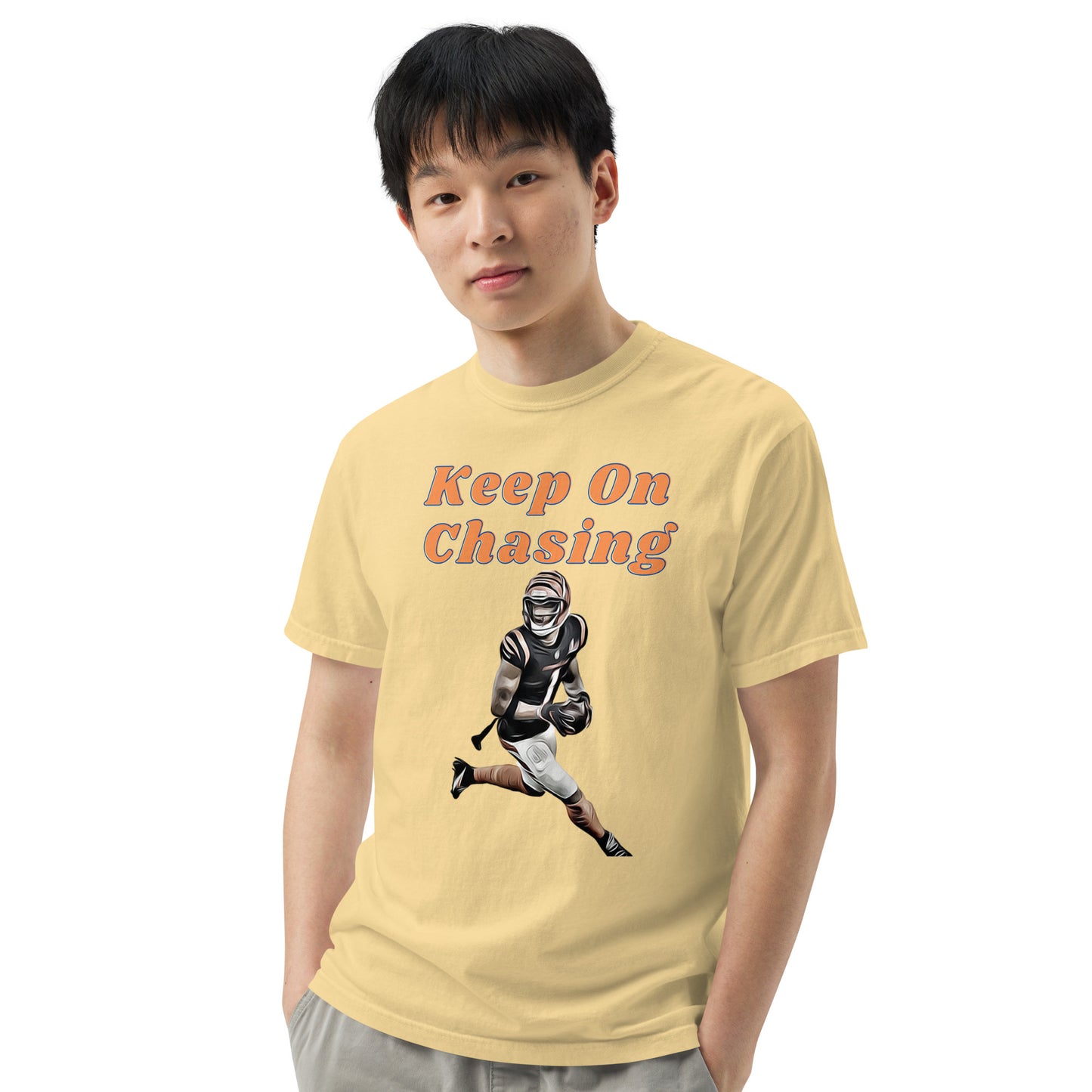 Keep On Chasing garment-dyed heavyweight t-shirt