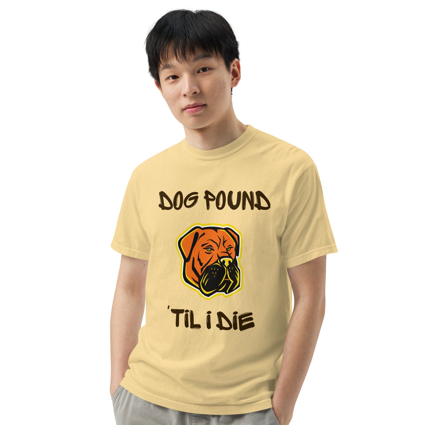 Cleveland Browns Dog Pound 'Til I Die Men’s garment-dyed heavyweight t-shirt