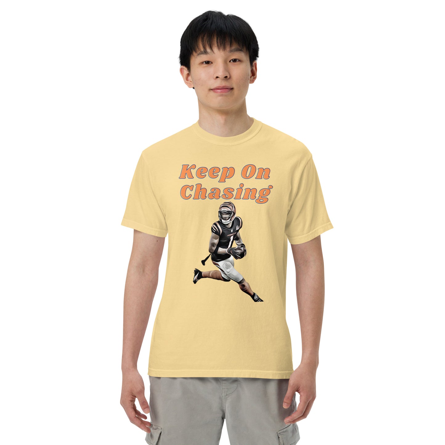 Keep On Chasing garment-dyed heavyweight t-shirt