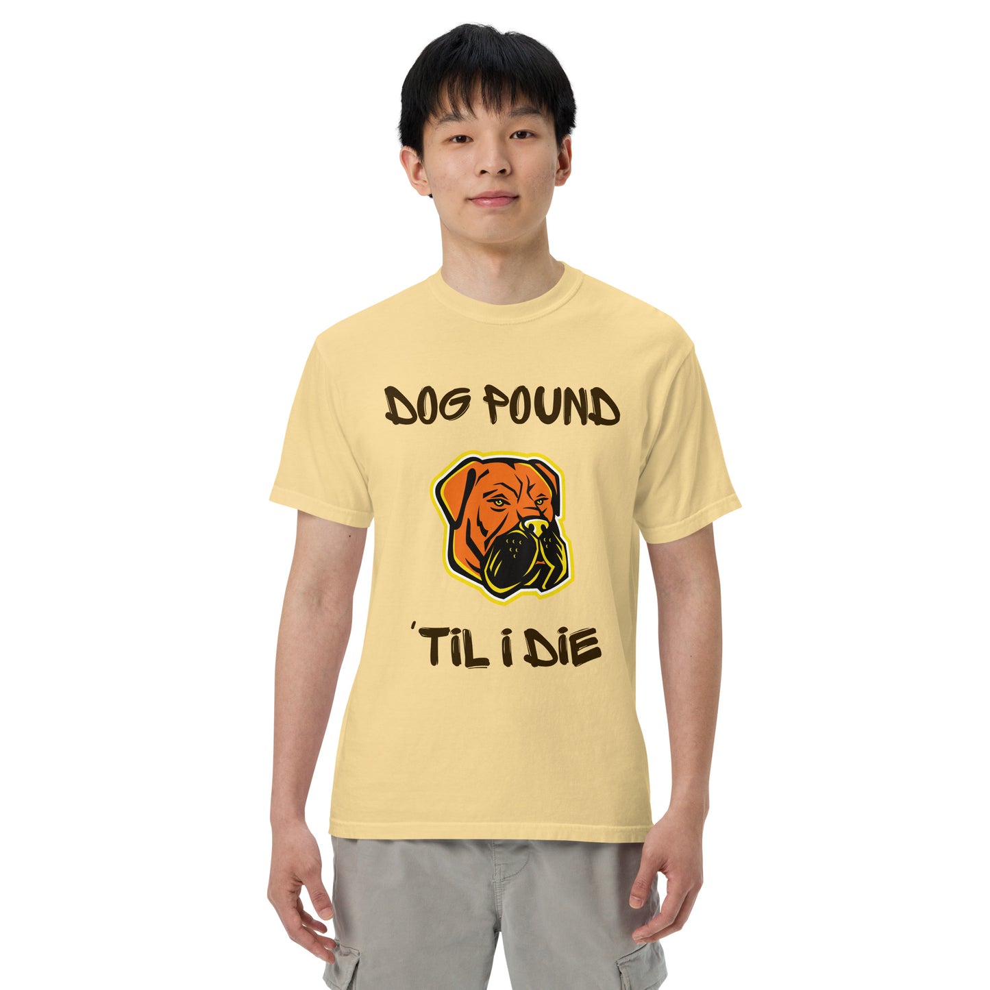 Cleveland Browns Dog Pound 'Til I Die Men’s garment-dyed heavyweight t-shirt