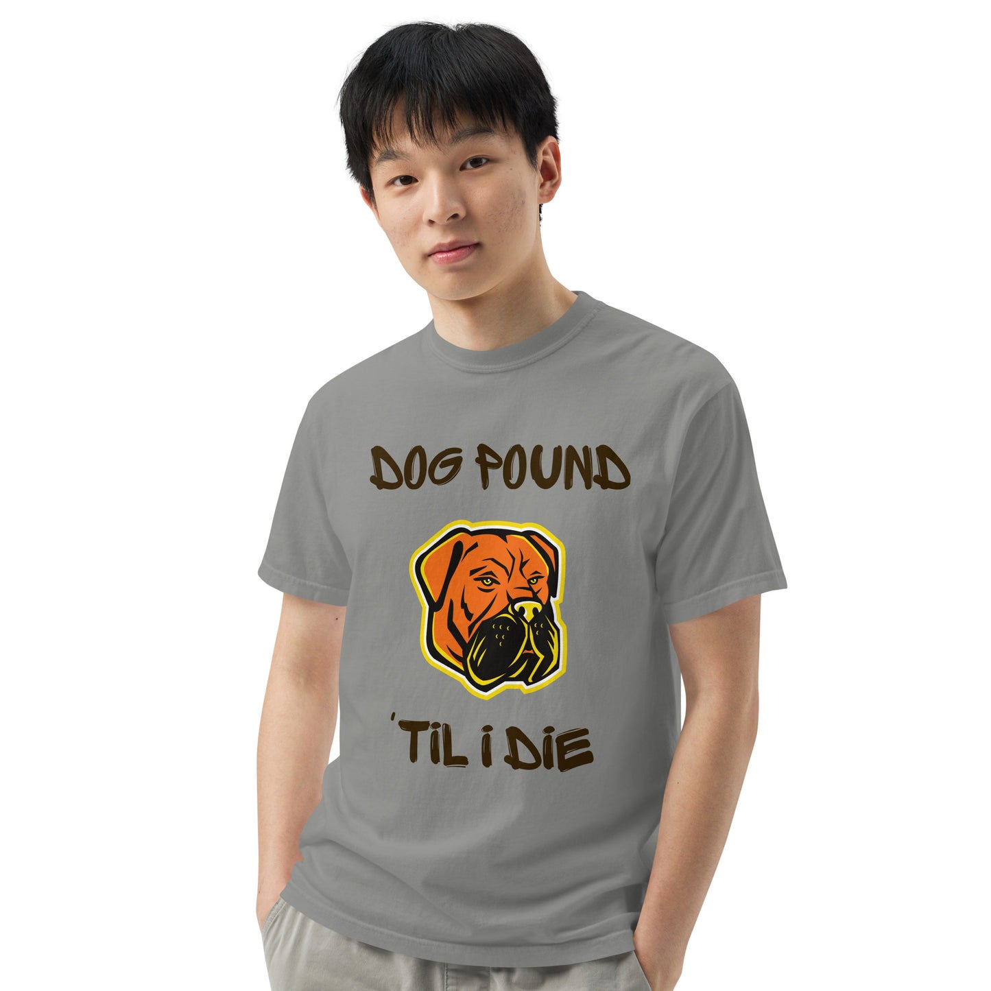 Cleveland Browns Dog Pound 'Til I Die Men’s garment-dyed heavyweight t-shirt