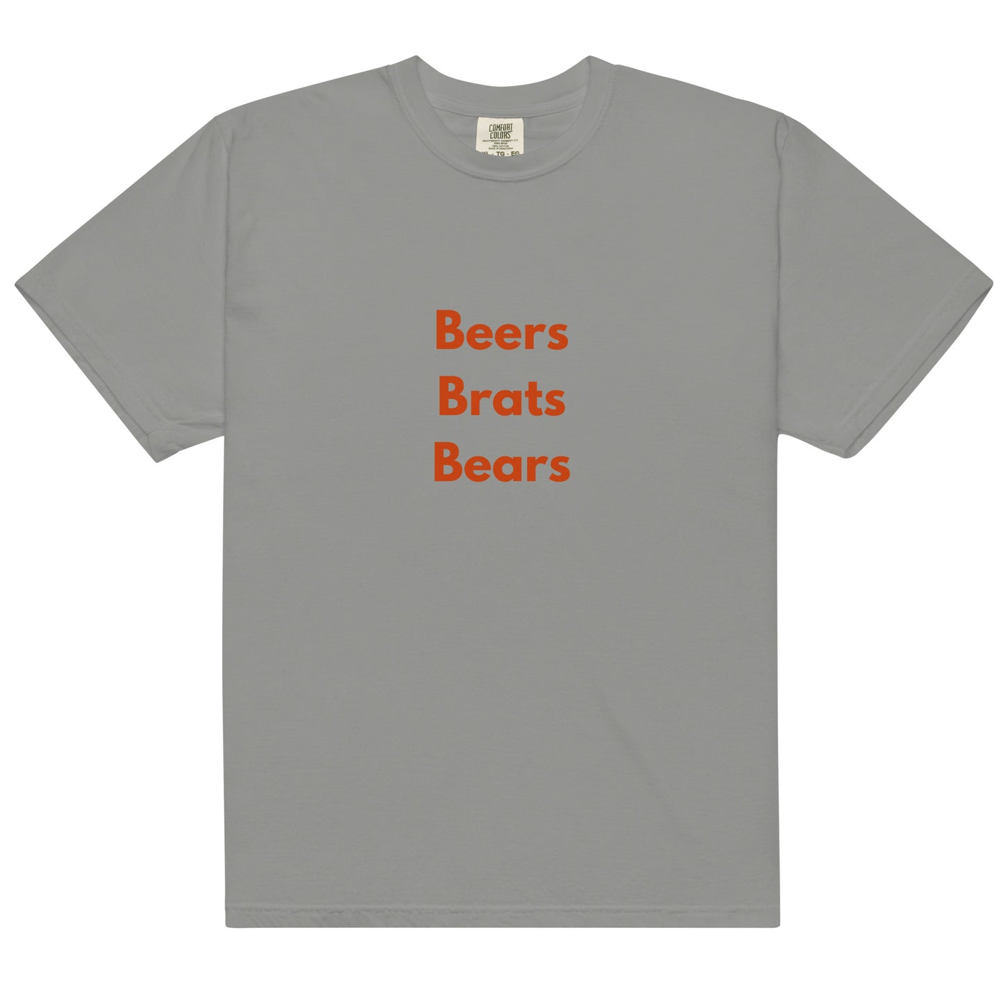 Chicago Bears Beers Brats Men’s garment-dyed heavyweight t-shirt