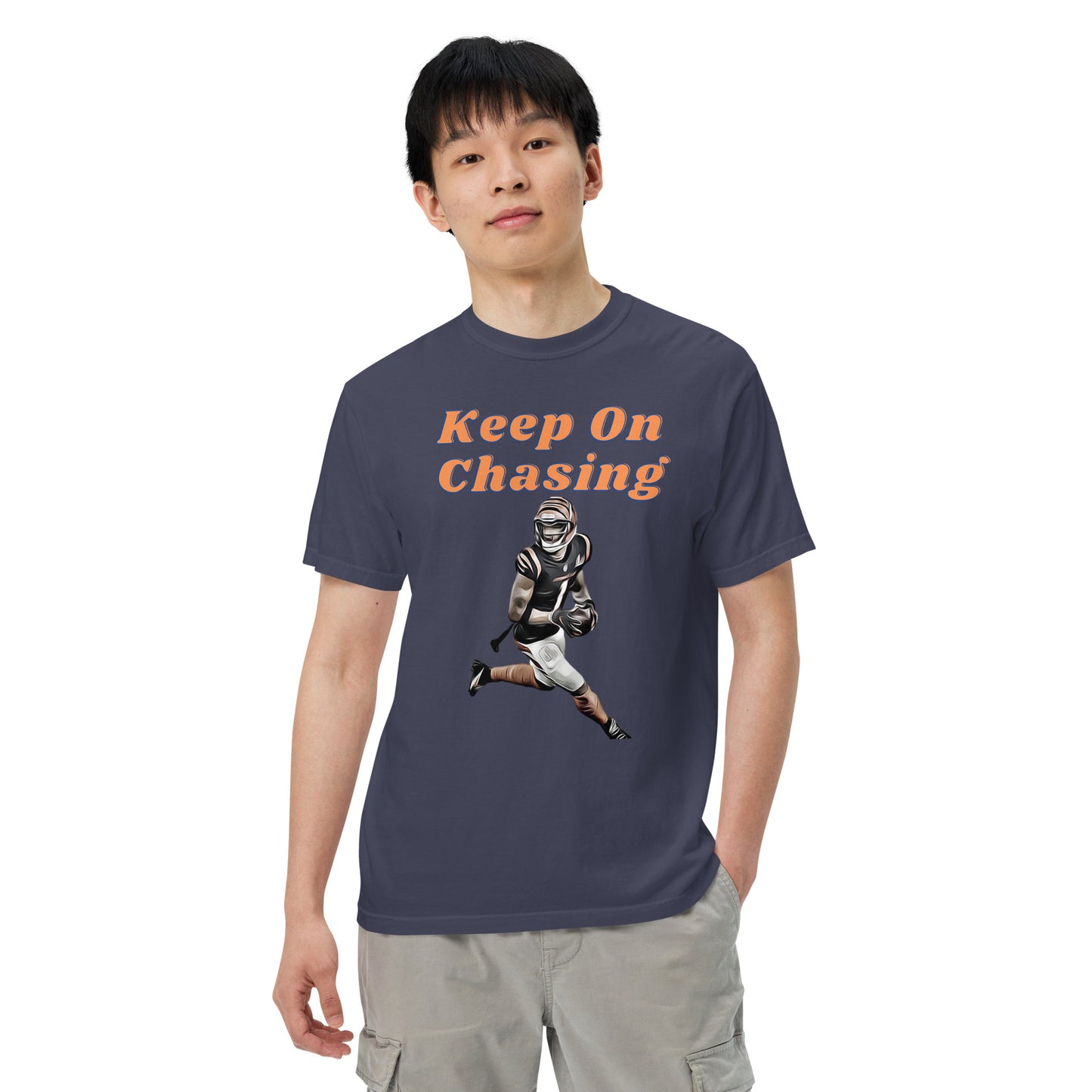 Keep On Chasing garment-dyed heavyweight t-shirt