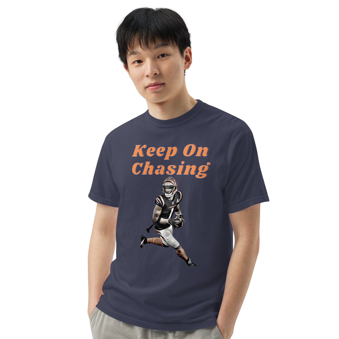 Keep On Chasing garment-dyed heavyweight t-shirt