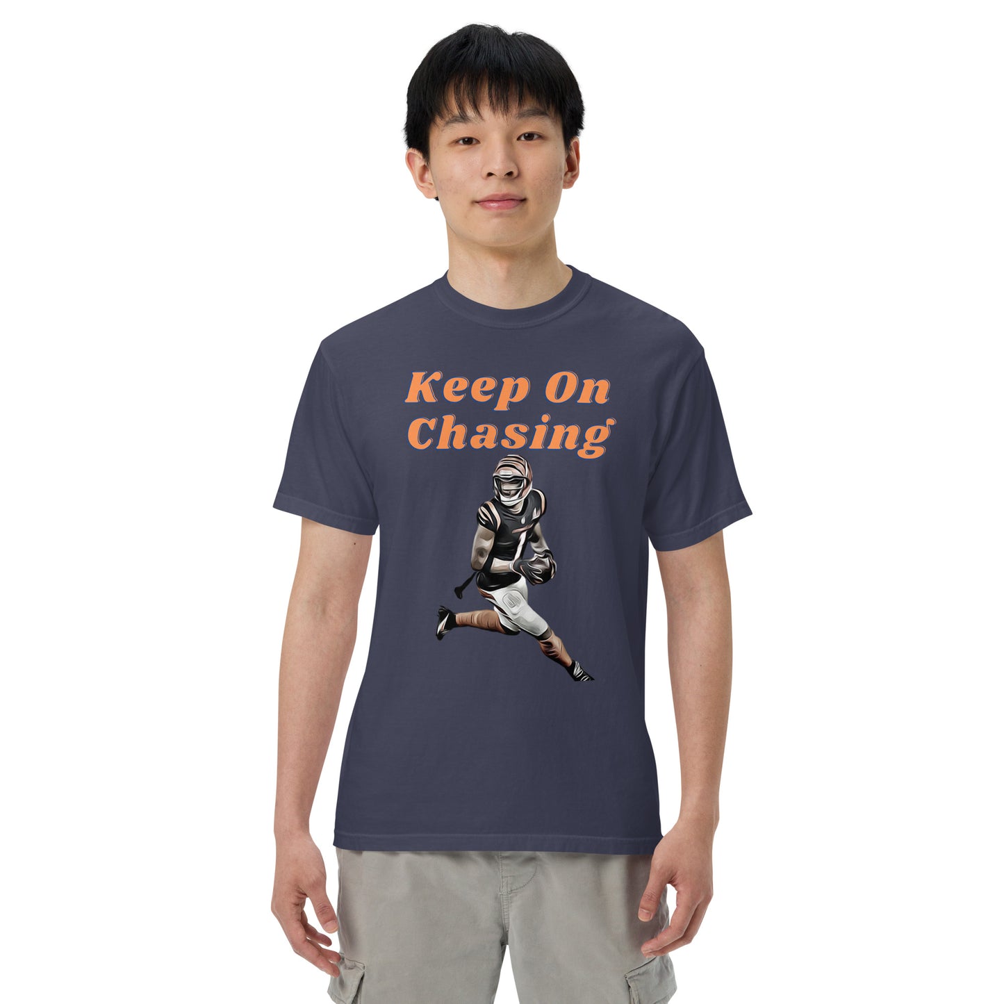 Keep On Chasing garment-dyed heavyweight t-shirt