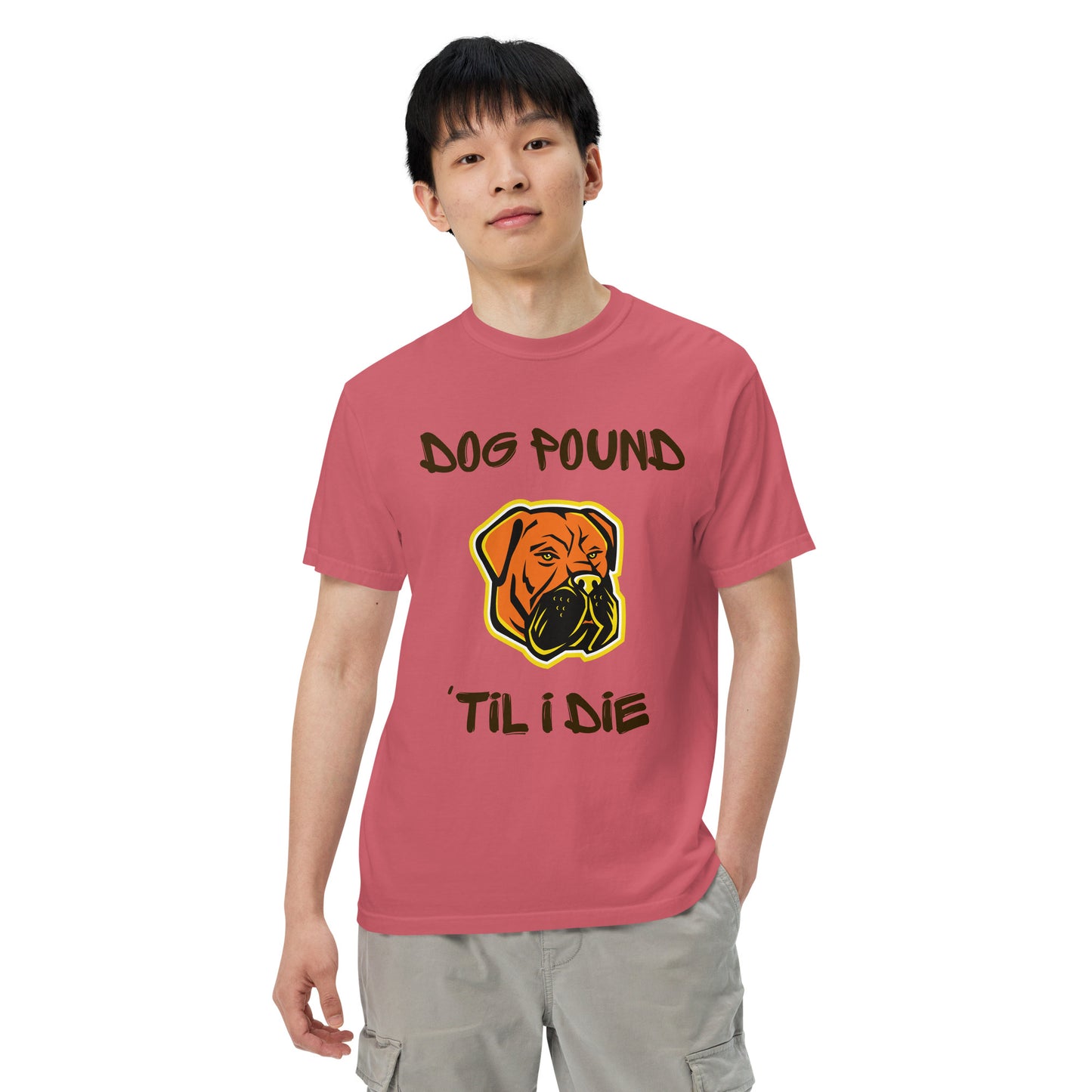 Cleveland Browns Dog Pound 'Til I Die Men’s garment-dyed heavyweight t-shirt