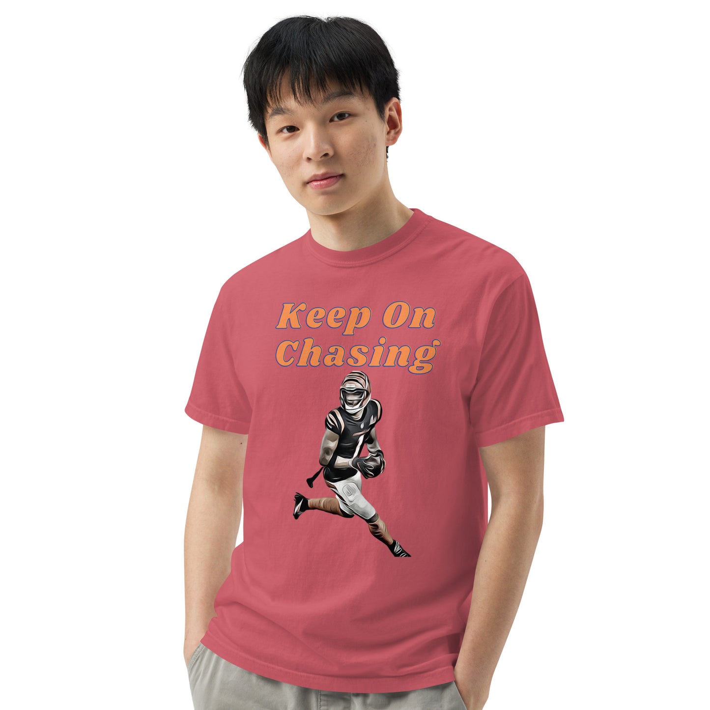 Keep On Chasing garment-dyed heavyweight t-shirt