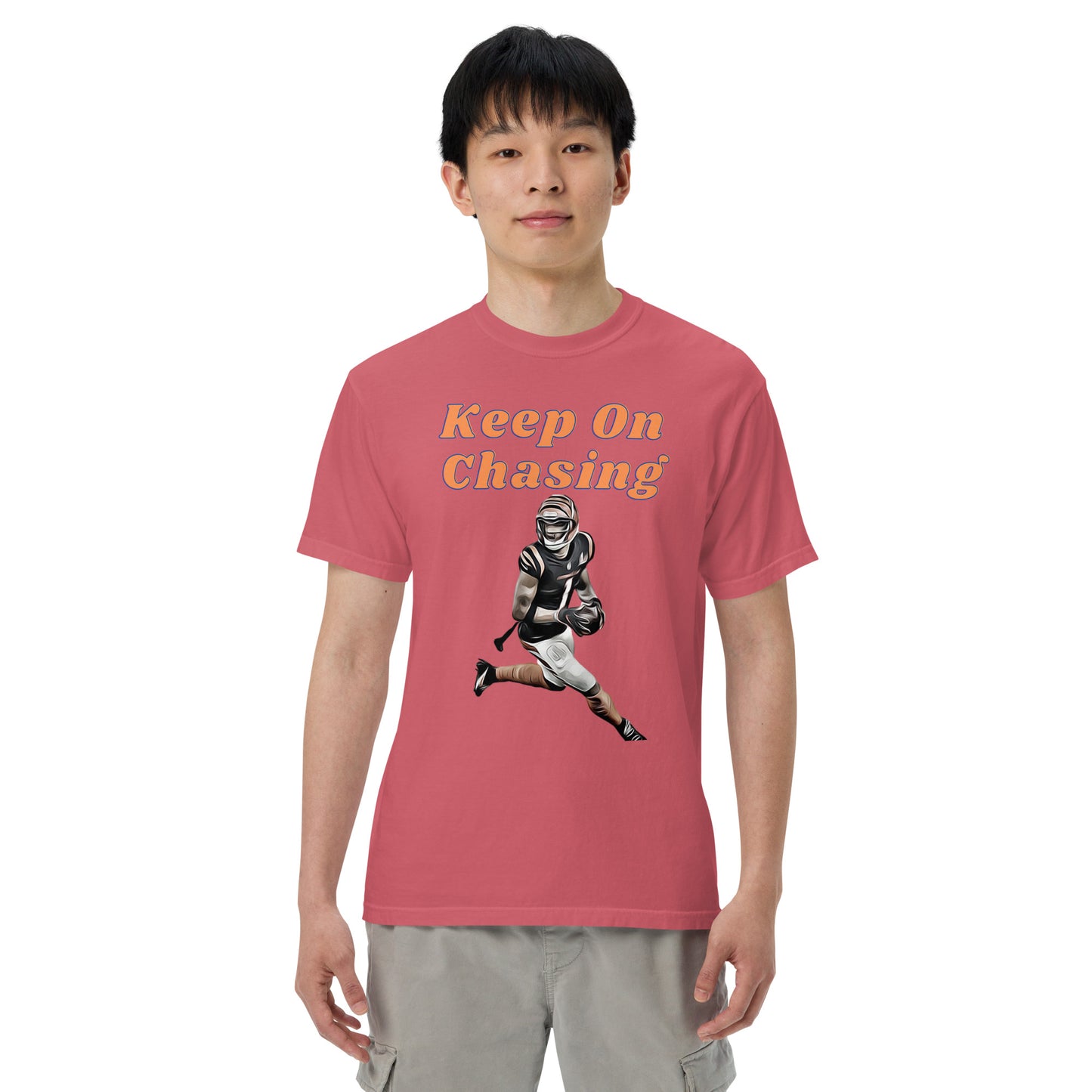 Keep On Chasing garment-dyed heavyweight t-shirt