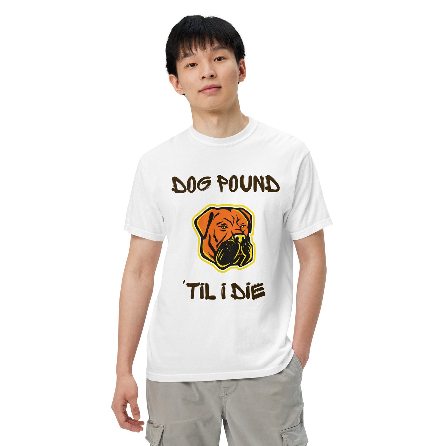 Cleveland Browns Dog Pound 'Til I Die Men’s garment-dyed heavyweight t-shirt