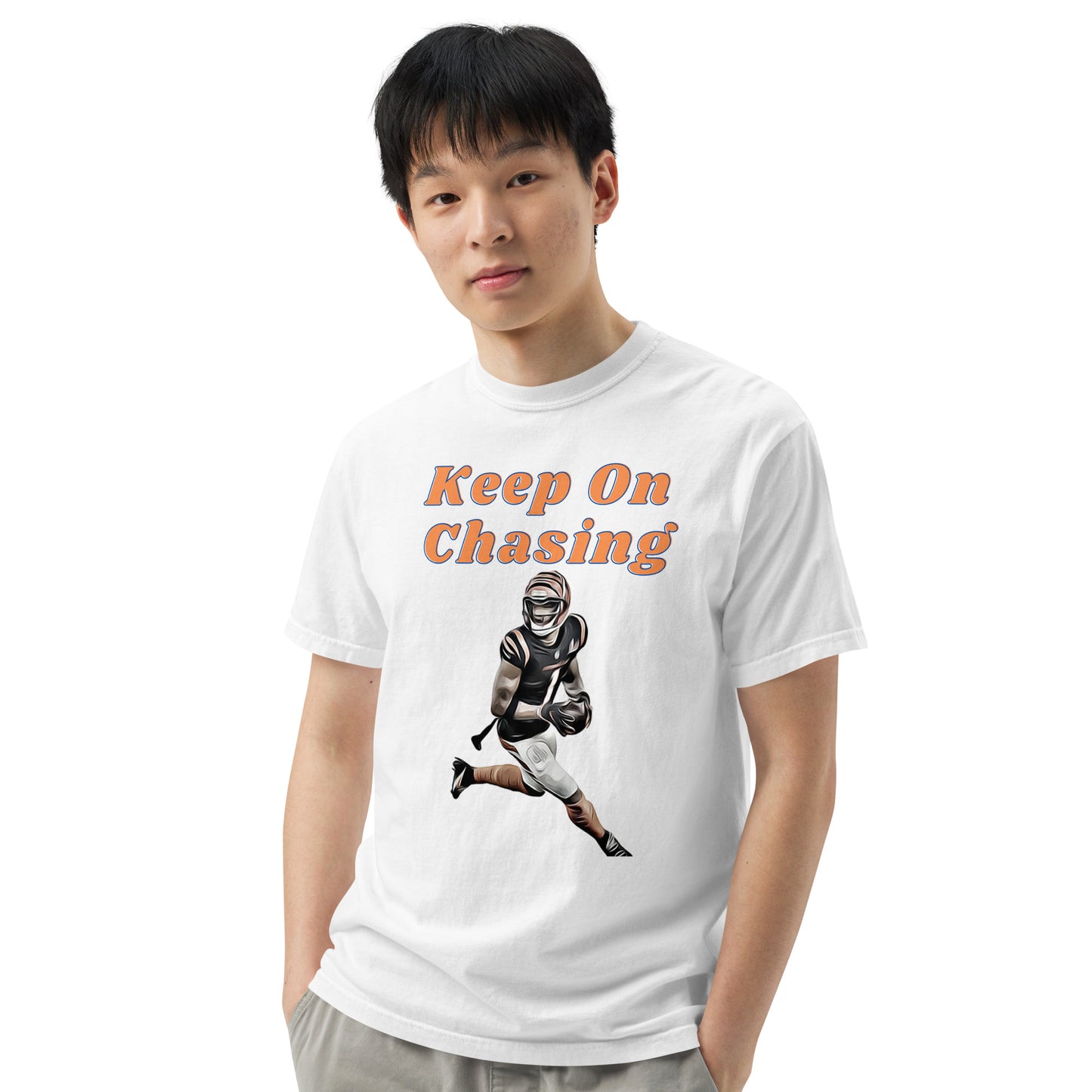 Keep On Chasing garment-dyed heavyweight t-shirt