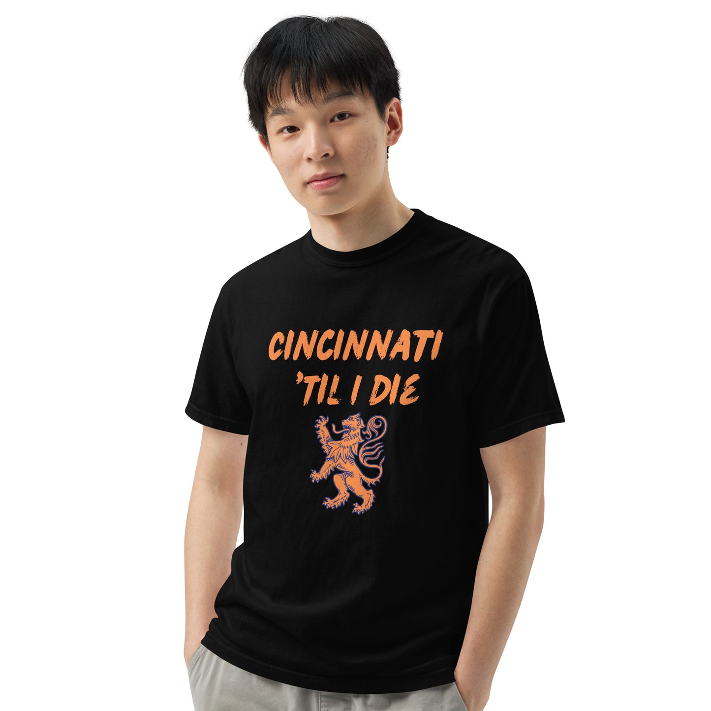 Cincinnati 'Til I Die Men’s garment-dyed heavyweight t-shirt