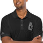 White Embroidered Muskie Adidas performance polo shirt