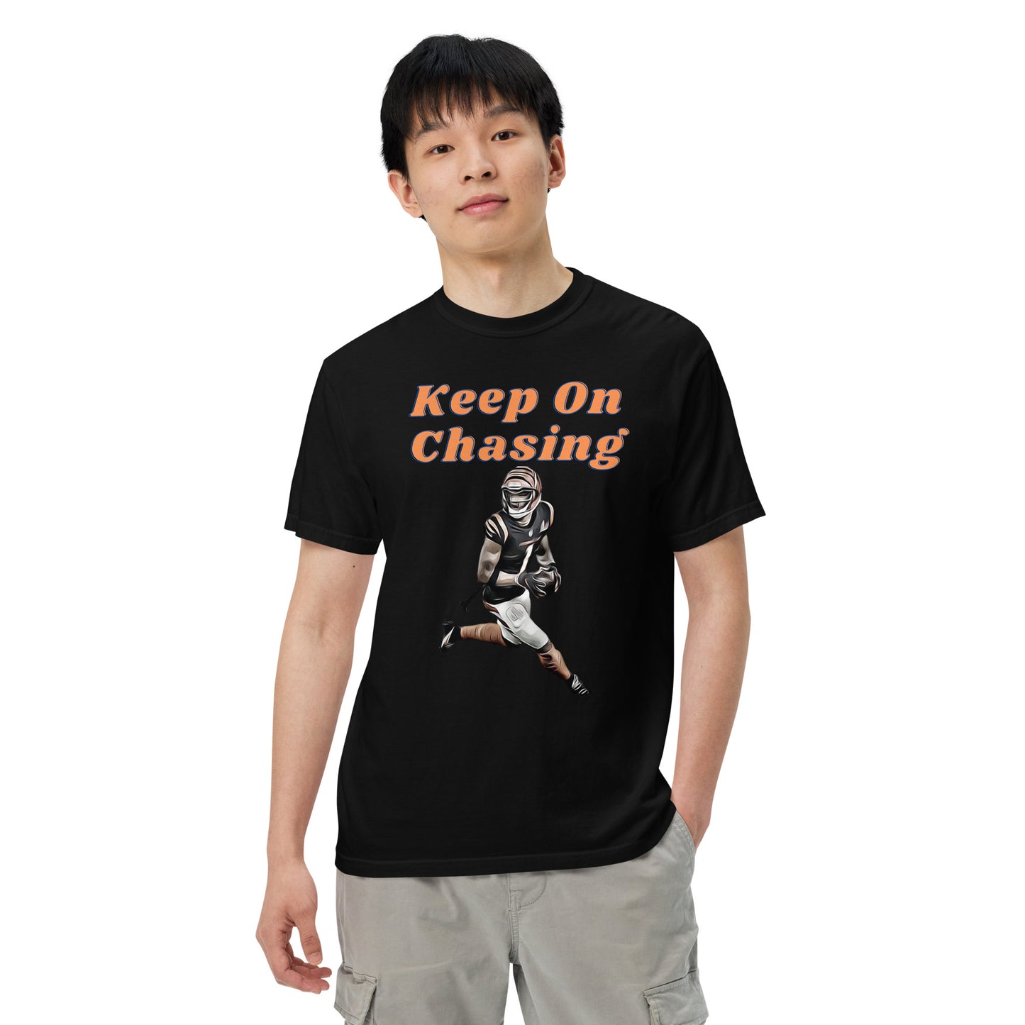 Keep On Chasing garment-dyed heavyweight t-shirt
