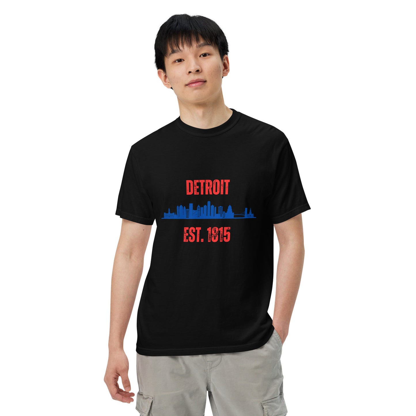 Detroit Men’s garment-dyed heavyweight t-shirt
