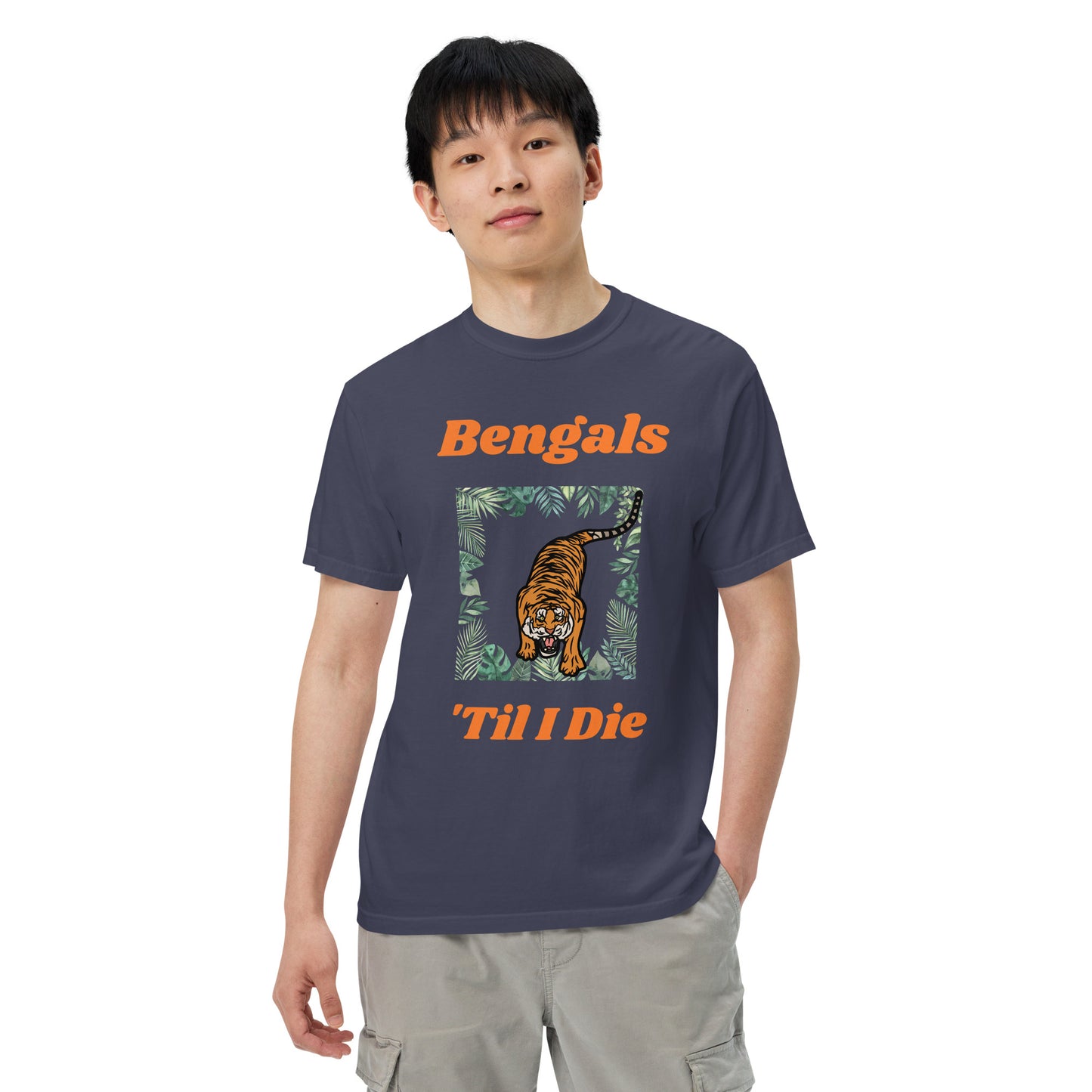 Bengals 'Til I Die Men’s garment-dyed heavyweight t-shirt