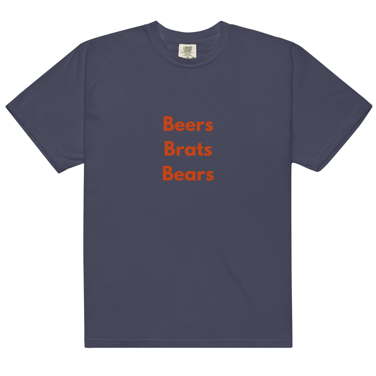 Chicago Bears Beers Brats Men’s garment-dyed heavyweight t-shirt