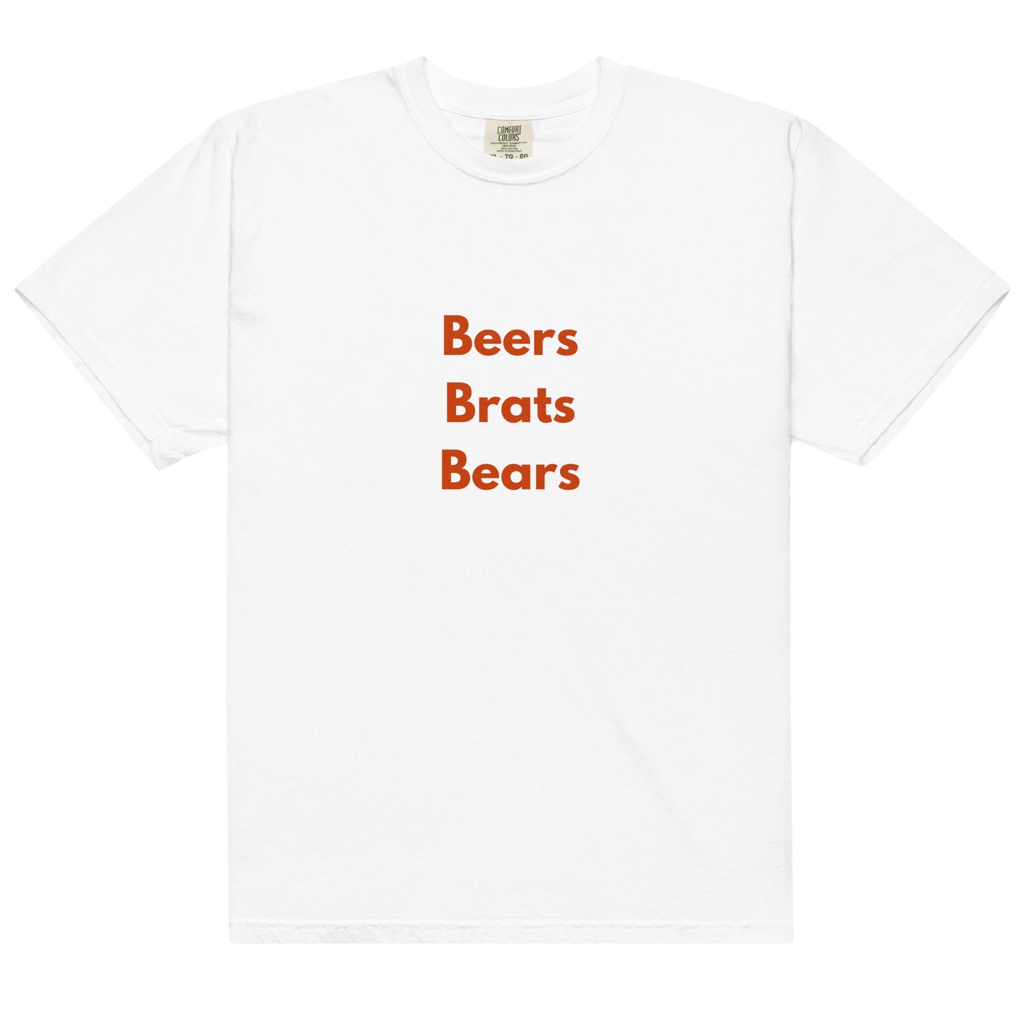 Chicago Bears Beers Brats Men’s garment-dyed heavyweight t-shirt