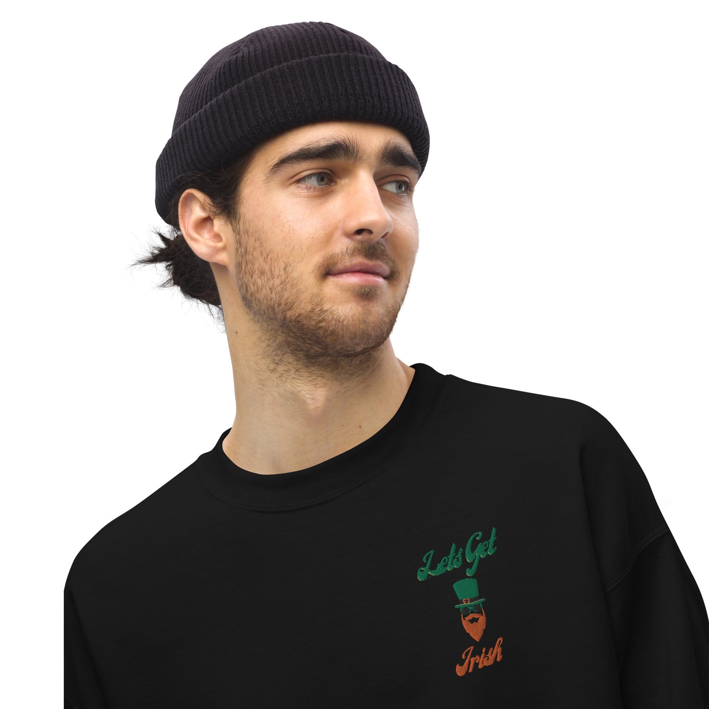 Lets Get Irish Embroidered Unisex Sweatshirt