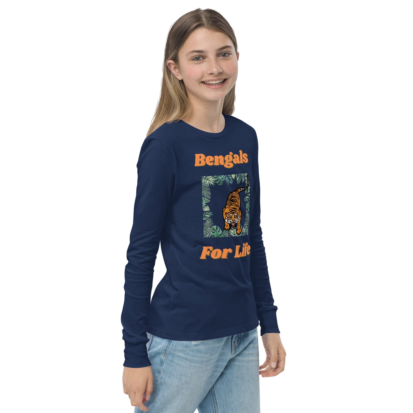 Bengals for Life Youth long sleeve tee